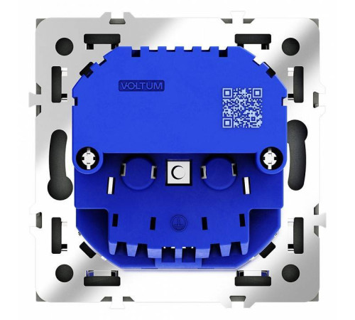 Розетка с заземлением и со шторкой и 2хUSB type A и C, без рамки Voltum S70 VLS040508