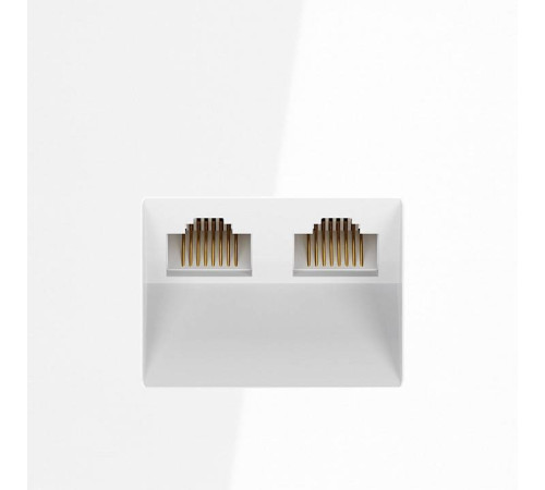 Розетка двойная Ethernet RJ-45 без рамки Voltum S70 VLS060201