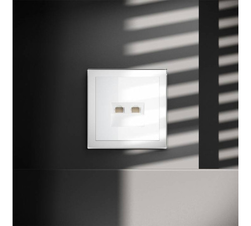 Розетка двойная Ethernet RJ-45 без рамки Voltum S70 VLS060201