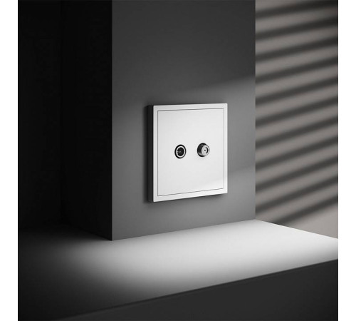 ТВ-розетка и SAT-розетка оконечная без рамки Voltum S70 VLS060402