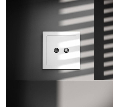 ТВ-розетка и SAT-розетка оконечная без рамки Voltum S70 VLS060402