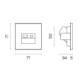 ТВ-розетка и розетка Ethernet RJ-45 без рамки Voltum S70 VLS060704