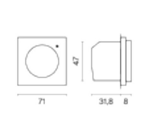 Терморегулятор электромеханический для теплого пола без рамки Voltum S70 VLS070106