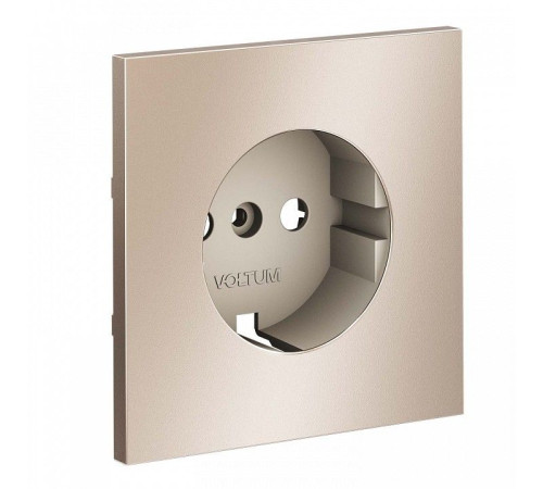 Накладка для розетки с заземлением Voltum S70 METAL VLSM000610
