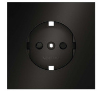 Накладка для розетки с заземлением и со шторками Voltum S70 METAL VLSM000712