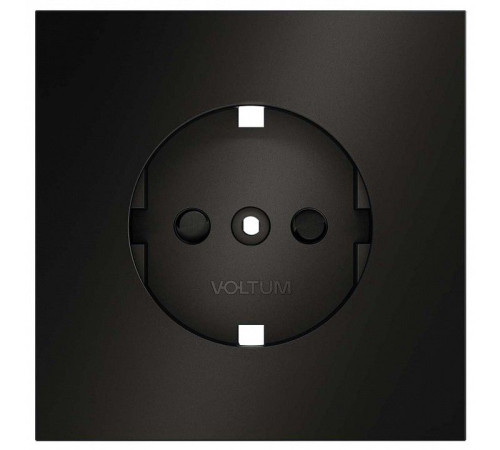 Накладка для розетки с заземлением и со шторками Voltum S70 METAL VLSM000712