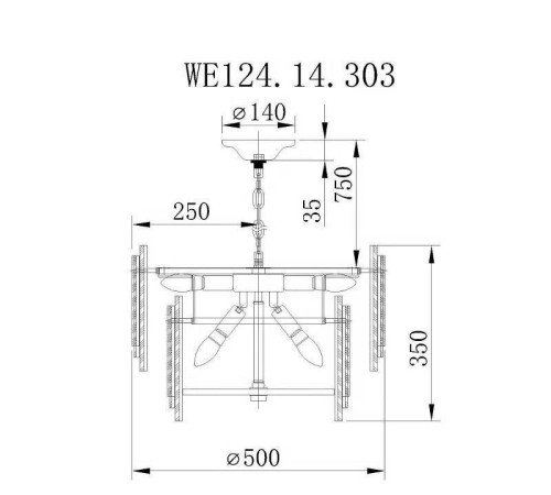 Подвесной светильник Wertmark Agati WE124.14.303