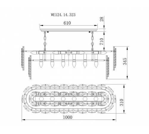 Подвесной светильник Wertmark Agati WE124.14.323