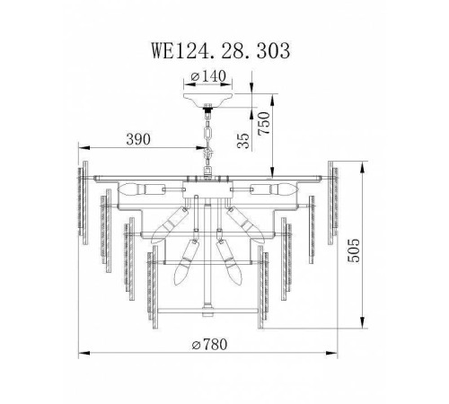 Подвесной светильник Wertmark Agati WE124.28.303