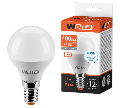 Лампа светодиодная Wolta 25S45GL5E14