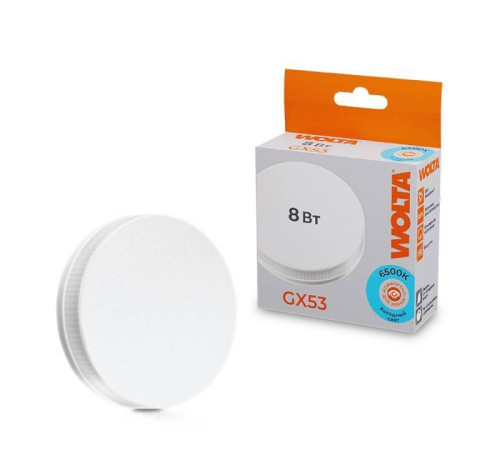 Лампа светодиодная Wolta GX53 8Вт 6500K 25W75R8GX53