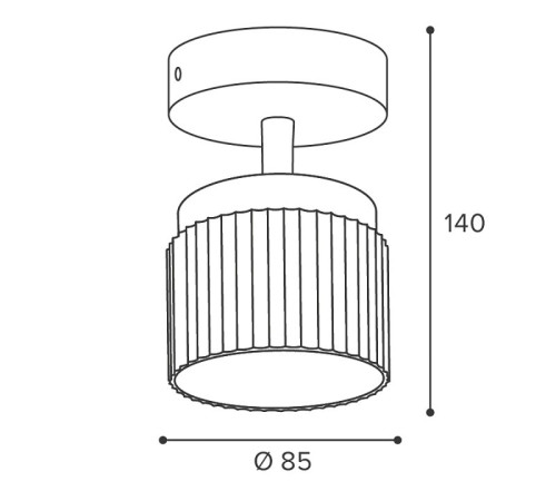 Накладной светильник Wolta MUSE WSL-GX53/19BG-2