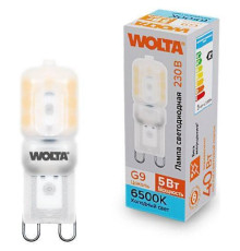 Лампа светодиодная Wolta  G9 5Вт 6500K WSTD-JCD-5W6KG9-P