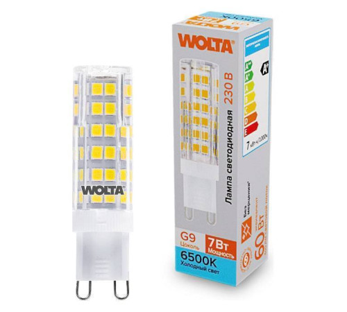 Лампа светодиодная Wolta G9 7Вт 6500K WSTD-JCD-7W6KG9-C