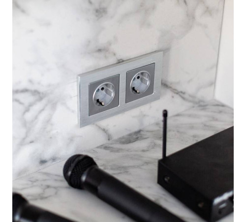 Рамка на 2 поста Werkel Aluminium (алюминий) W0021706