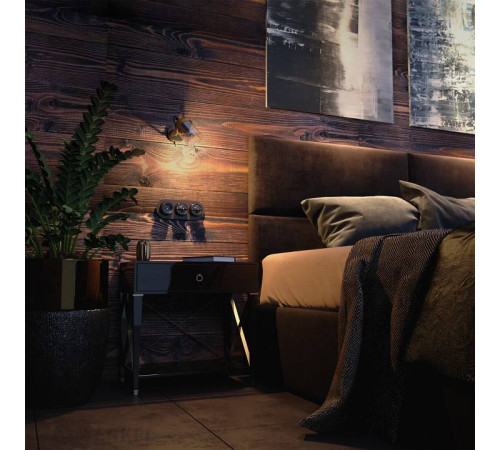 Выключатель на 4 положения двухклавишный без рамки Werkel коричневый Ретро W5620014