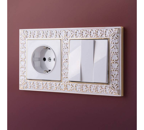 Розетка с заземлением и с шторками, без рамки Werkel белый W1171101