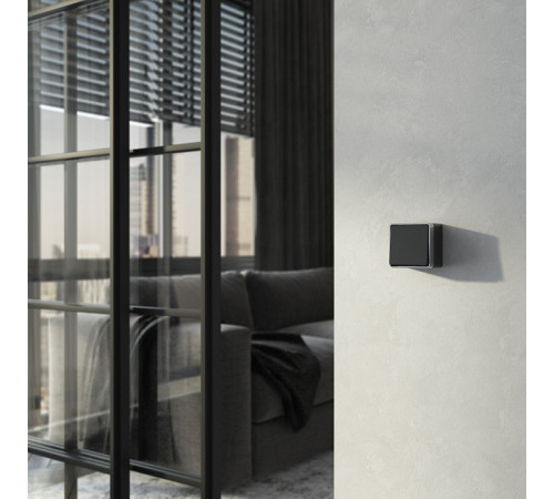 Выключатель одноклавишный Werkel Gallant (черный с серебром) W5010034