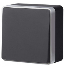 Выключатель одноклавишный Werkel Gallant (черный с серебром) W5010034