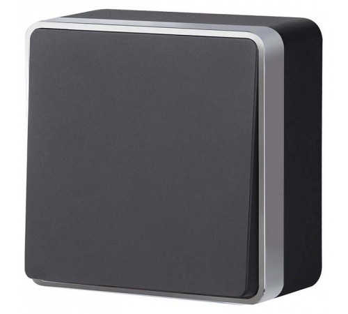 Выключатель одноклавишный Werkel Gallant (черный с серебром) W5010034