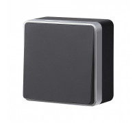 Выключатель проходной одноклавишный Werkel Gallant (черный с серебром) W5012034