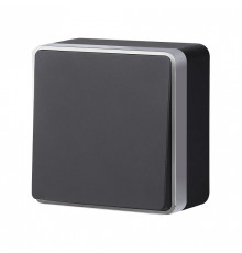 Выключатель проходной одноклавишный Werkel Gallant (черный с серебром) W5012034