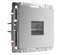 Розетка компьютерная RJ-45 без рамки Werkel серебряный рифленый W1181009