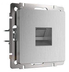 Розетка компьютерная RJ-45 без рамки Werkel серебряный рифленый W1181009