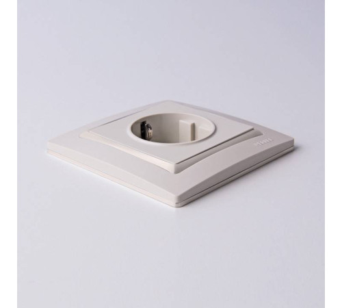 Розетка влагозащищенная с заземлением, без рамки Werkel Слоновая кость W1171103