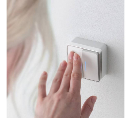 Выключатель двухклавишный с подсветкой Werkel Gallant (белая) W5020101