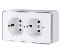 Розетка двойная с заземлением Werkel Gallant (белая) W5072101