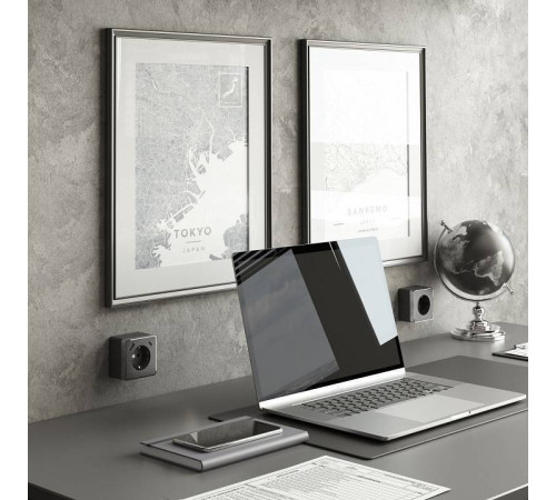 Розетка с заземлением и с шторками и USB Werkel Gallant графит рифленый W5071704