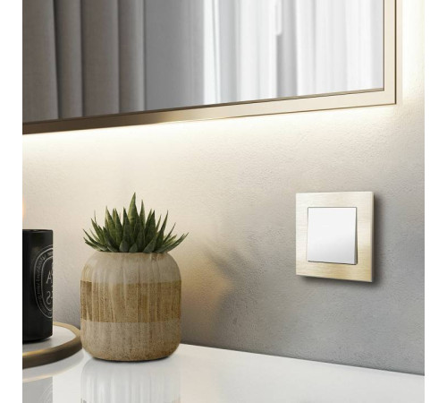 Выключатель проходной одноклавишный Werkel Белые матовые W1112061