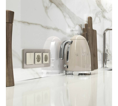 Розетка с заземлением и с шторками, без рамки Werkel Айвори матовый W1171162