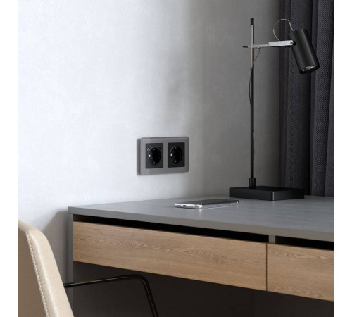 Рамка на 2 поста Werkel Acrylic графит W0022704