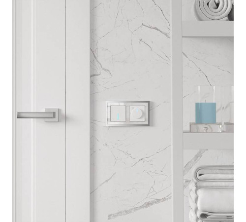 Рамка на 2 поста Werkel Baguette белый/серебро W0022850