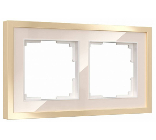 Рамка на 2 поста Werkel Baguette айвори/латунь W0022851