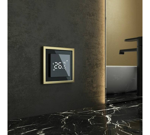 Рамка на 1 пост Werkel Baguette черный/латунь W0012852