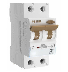 Дифференциальный автоматический выключатель 1P Werkel Дифференциальные автоматы W922P166