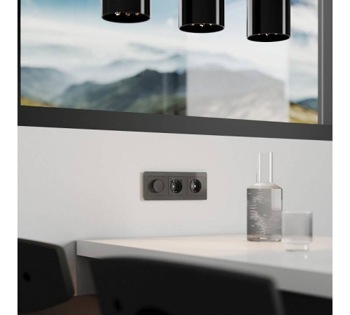 Диммер без рамки Werkel Графит акрил W1142044