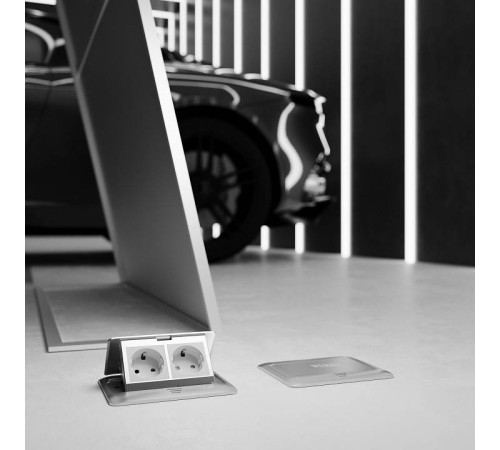 Выдвижной блок для розеток Werkel серебряный a069366