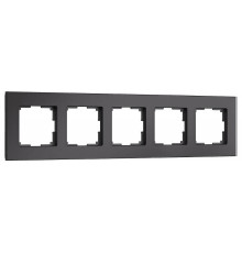 Рамка на 5 постов Werkel Senso черный soft-touch W0053108