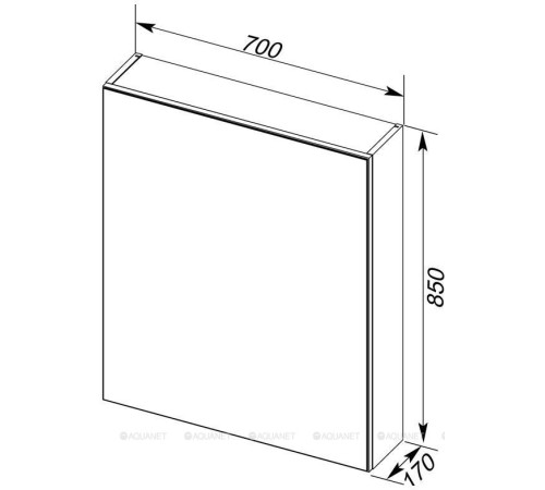 Зеркало Aquanet Алвита 70 серый антрацит 00183990