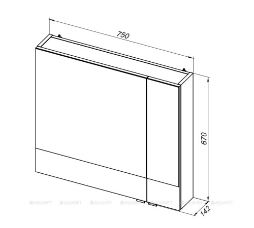 Зеркало-шкаф Aquanet Верона 75 белый 00175381
