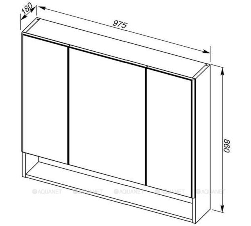 Зеркало Aquanet Виго 100 сине-серый 00183359 RAL 7031