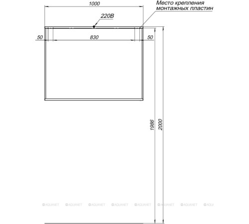 Зеркало Allen Brau REALITY 100 серебро браш 1.32020.02