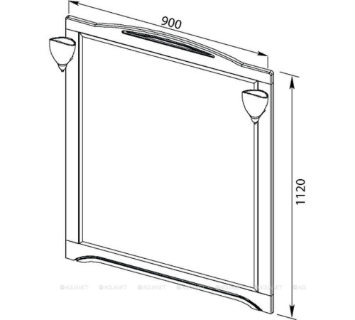 Зеркало Aquanet Луис 90 бежевый без светильника 00173219