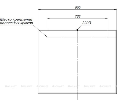 Зеркало Aquanet Nova Lite 100 белый глянец 00242622