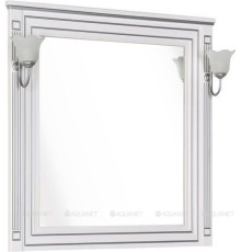 Зеркало Aquanet Паола 90 белый/патина серебро 00181769