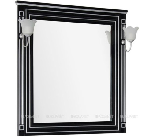 Зеркало Aquanet Паола 90 черный/патина серебро 00181766
